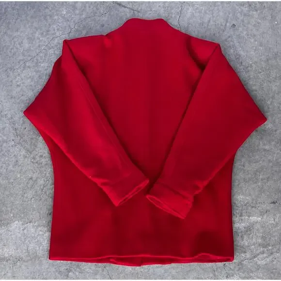 Vintage 1970's‎ Wool Red Jacket, button up, Size 6 M - Picture 15 of 16